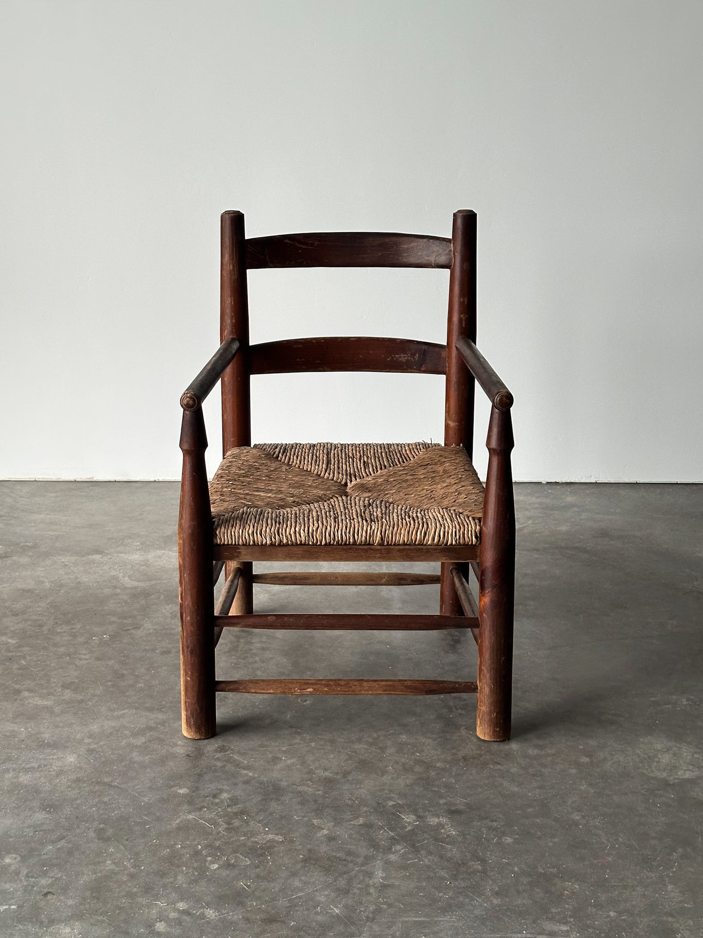 Rustic Pine Hearth Armchairs, France, Mid-20th Century, Set of Four