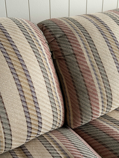 Vintage Postmodern Three-Piece Modular Sofa in Original Striped Upholstery, C. 1980s