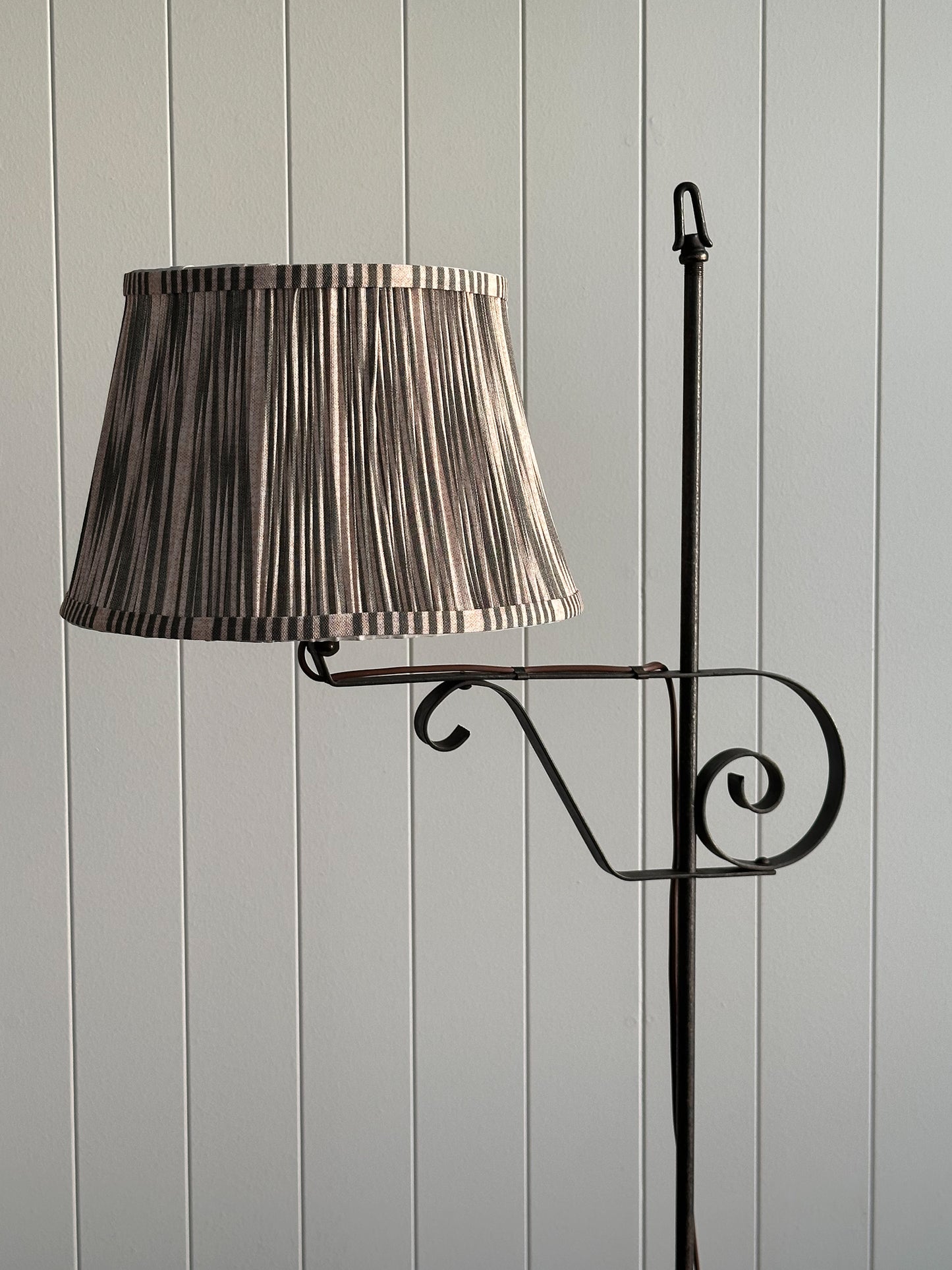 1940s Wrought Iron Swing-Arm Floor Lamp