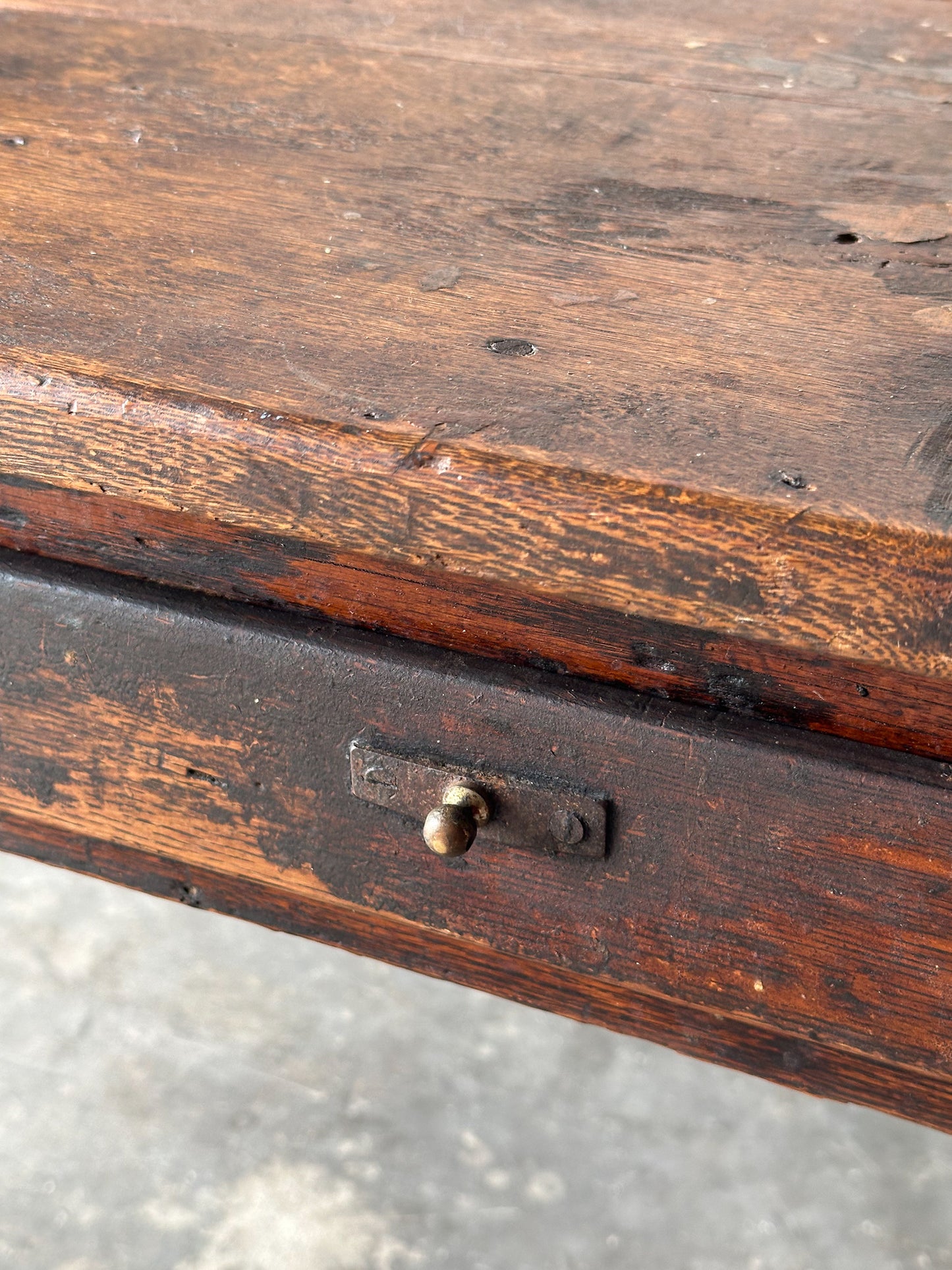 Antique American Country Store Oak General Table, Late 19th Century