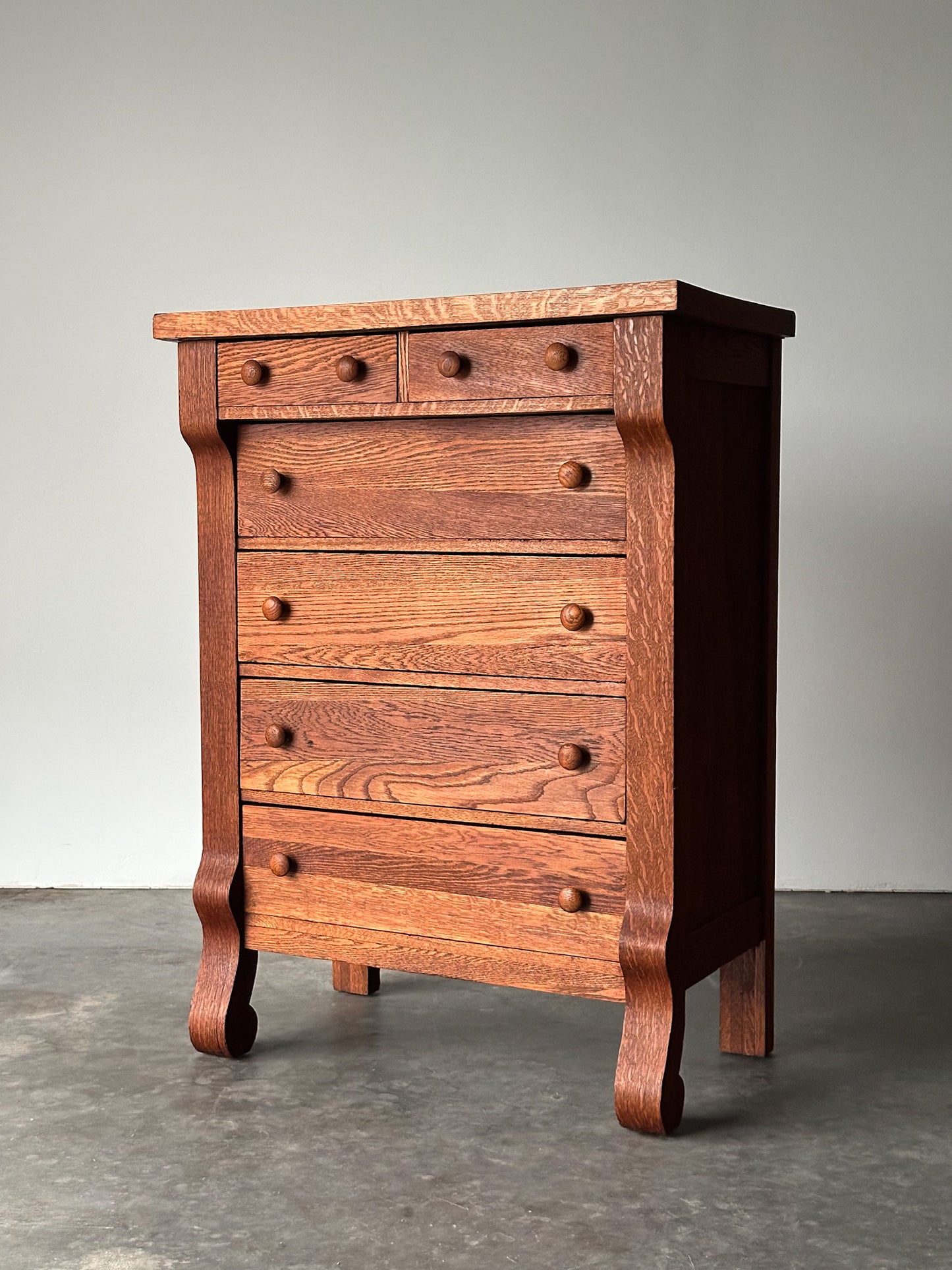 Antique Quartersawn Oak Chest of Drawers