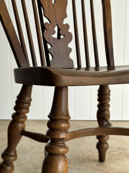 Vintage Conant Ball Oak Windsor Dining Chairs, Set of Six