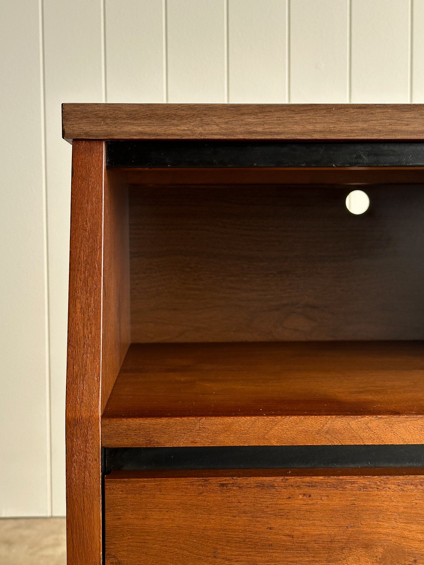 Mid-Century Walnut Nightstand by Stanley, C. 1960s