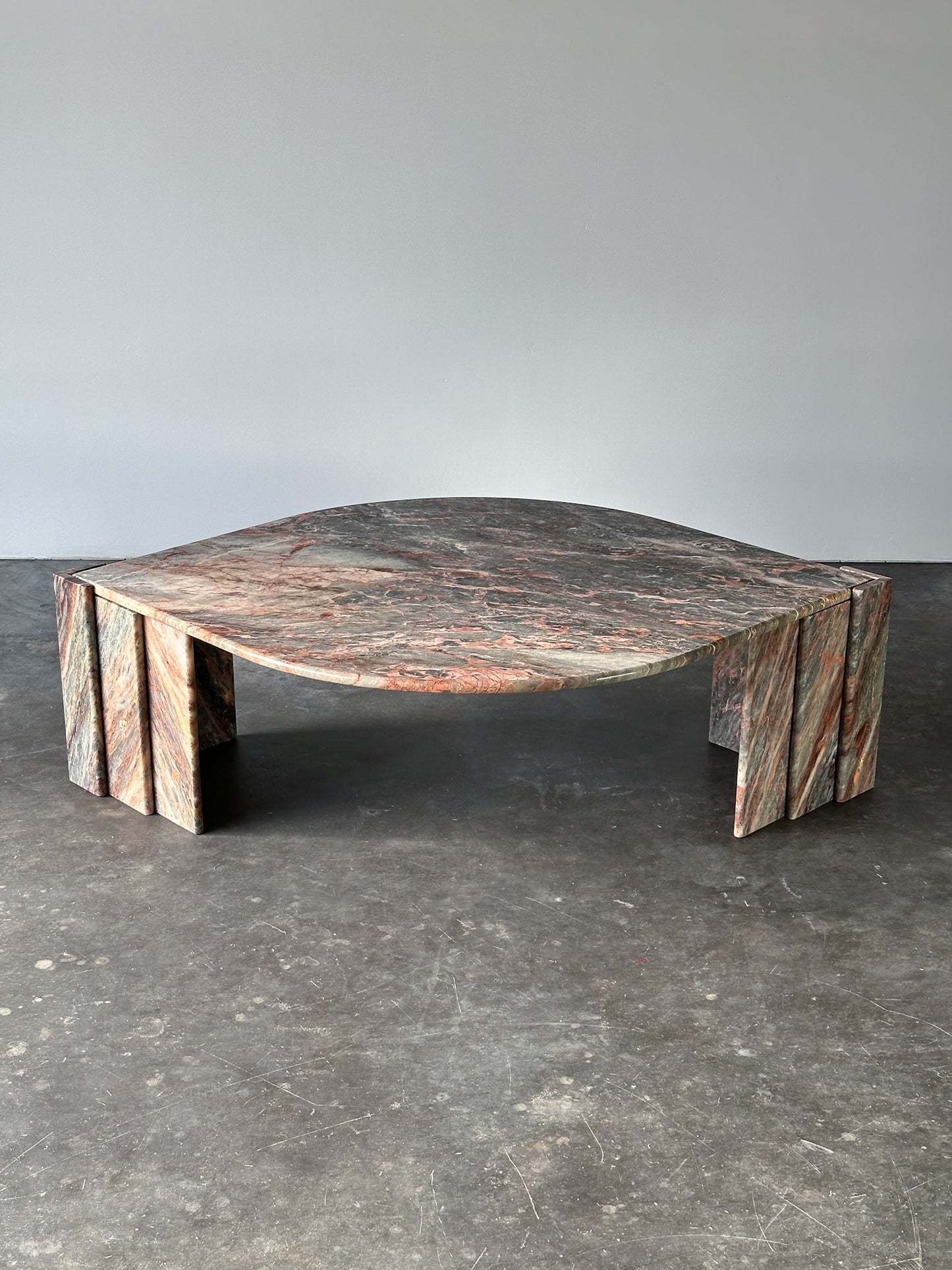 Fior Di Pesco Marble Sculptural Coffee Table, Italy, 1980s