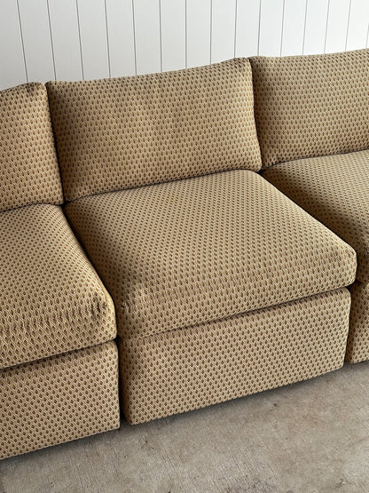 Modernist Diamond-Jacquard Sofa Attributed to Charles Pfister for Knoll, 1970s