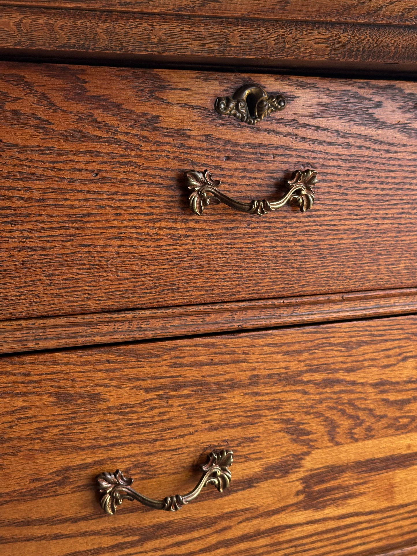 Antique Oak Chest of Drawers, Late 19th Century
