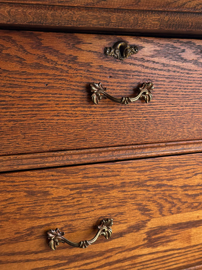 Antique Oak Chest of Drawers, Late 19th Century