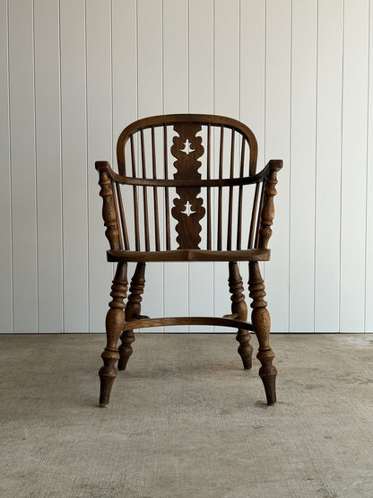 Vintage Conant Ball Oak Windsor Dining Chairs, Set of Six