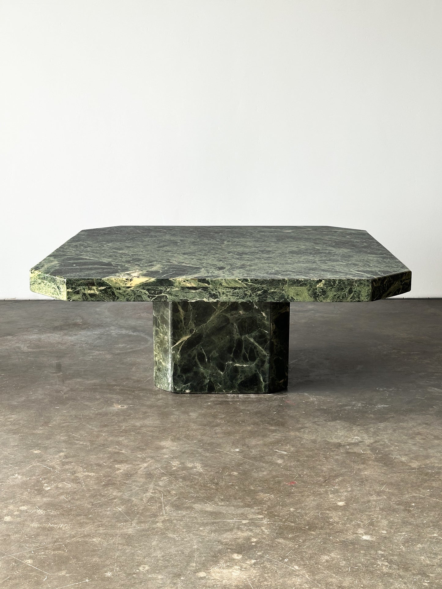 Verde Alpi Marble Coffee Table, Italy, 1970s