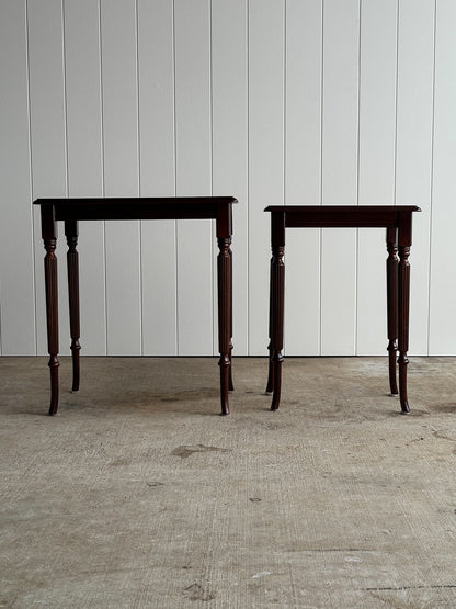 Pair of Vintage Mahogany Nesting Tables