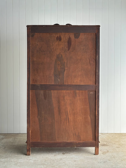 Late 19th Century Antique Mahogany Wardrobe Armoire with Original Mirrors