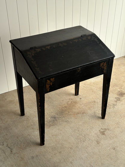 Early 19th Century Antique American Folk Art Painted Slant-Front Desk