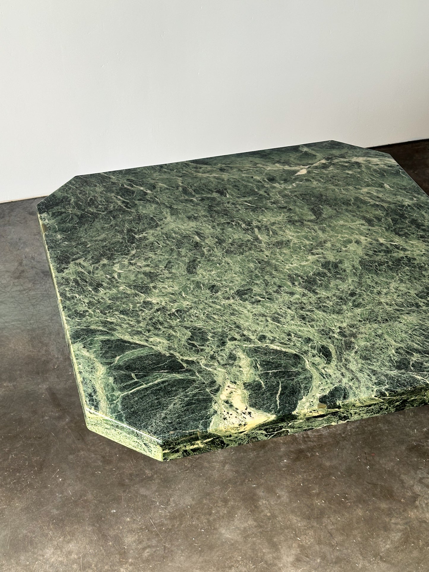 Verde Alpi Marble Coffee Table, Italy, 1970s
