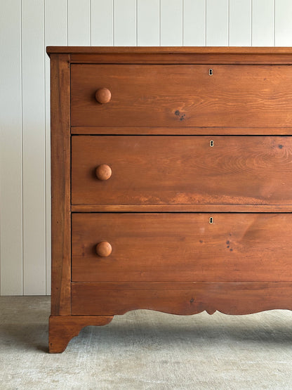 Late 19th Century Antique Pine Chest of Drawers