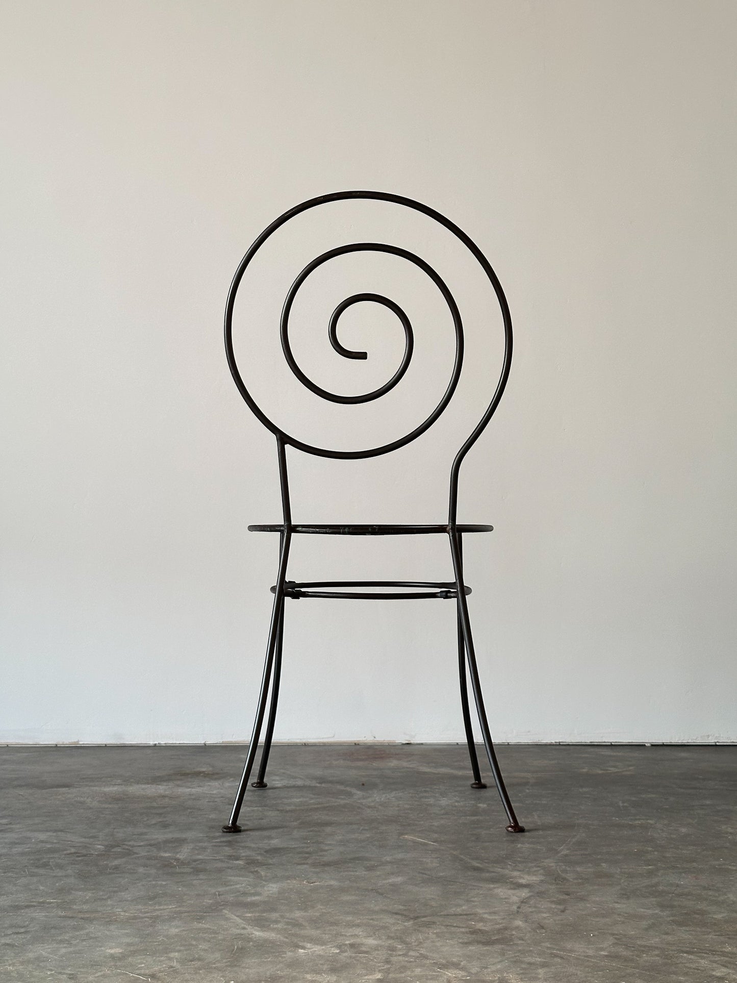 Spiral Iron Chairs in the Style of Luigi Serafini for Sawaya & Moroni, 1980s, Set of 6