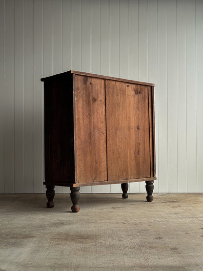 Late 19th Century Antique Painted Pine Chest of Drawers, Original Surface