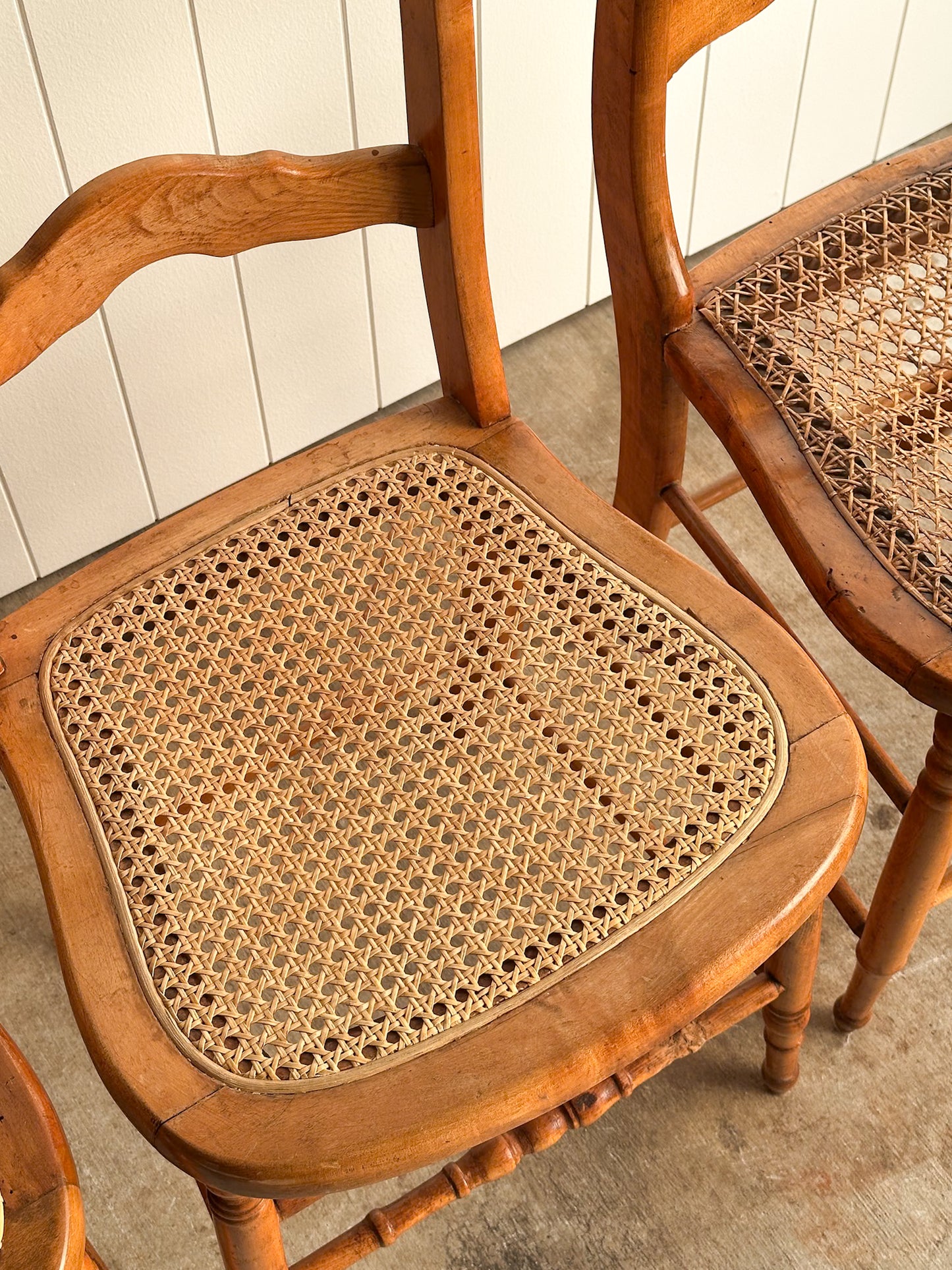 Antique French Country Dining Chairs, Set of 4