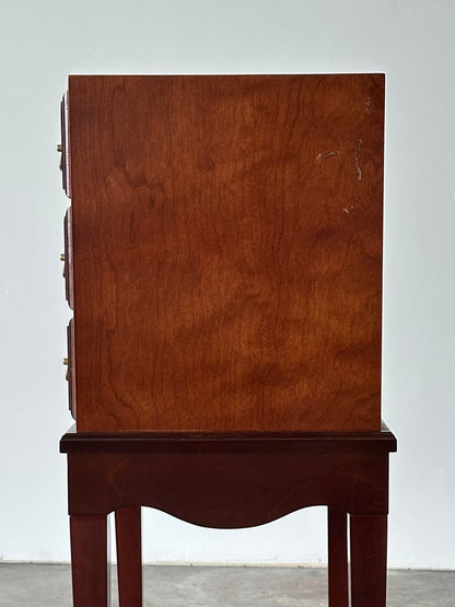 Georgian Chippendale Mahogany Three-Drawer Chest on Stand, 1960s