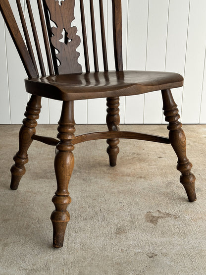 Vintage Conant Ball Oak Windsor Dining Chairs, Set of Six
