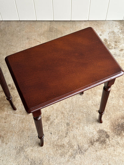 Pair of Vintage Mahogany Nesting Tables