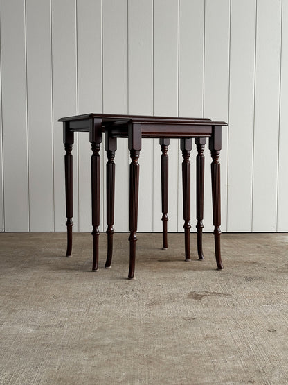 Pair of Vintage Mahogany Nesting Tables