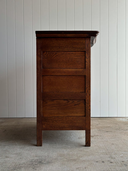 Antique Oak Chest of Drawers, Late 19th Century