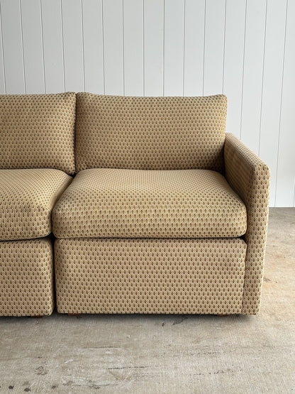 Modernist Diamond-Jacquard Sofa Attributed to Charles Pfister for Knoll, 1970s
