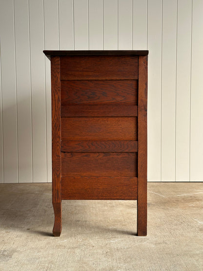 Antique Oak Chest of Drawers, Late 19th Century
