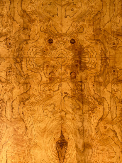 Lane Burl Wood Extendable Parsons Dining Table in the Style of Milo Baughman, 1970s
