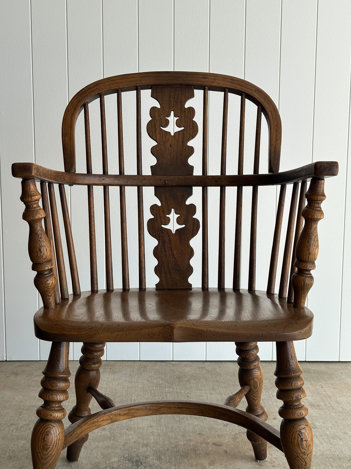 Vintage Conant Ball Oak Windsor Dining Chairs, Set of Six