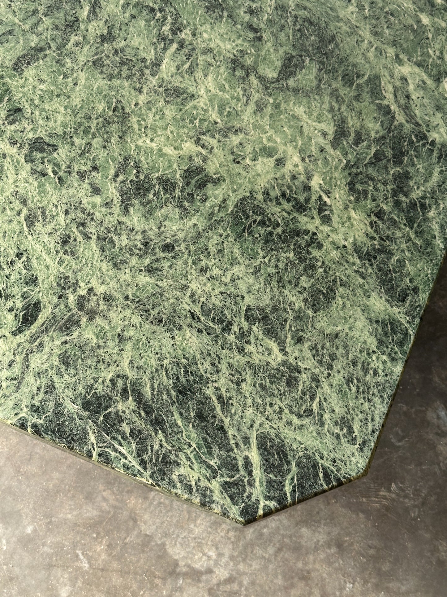 Verde Alpi Marble Coffee Table, Italy, 1970s