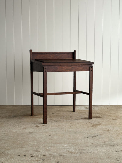 Antique American Oak Schoolhouse Children's Writing Desk