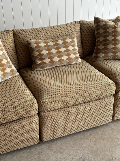 Modernist Diamond-Jacquard Sofa Attributed to Charles Pfister for Knoll, 1970s
