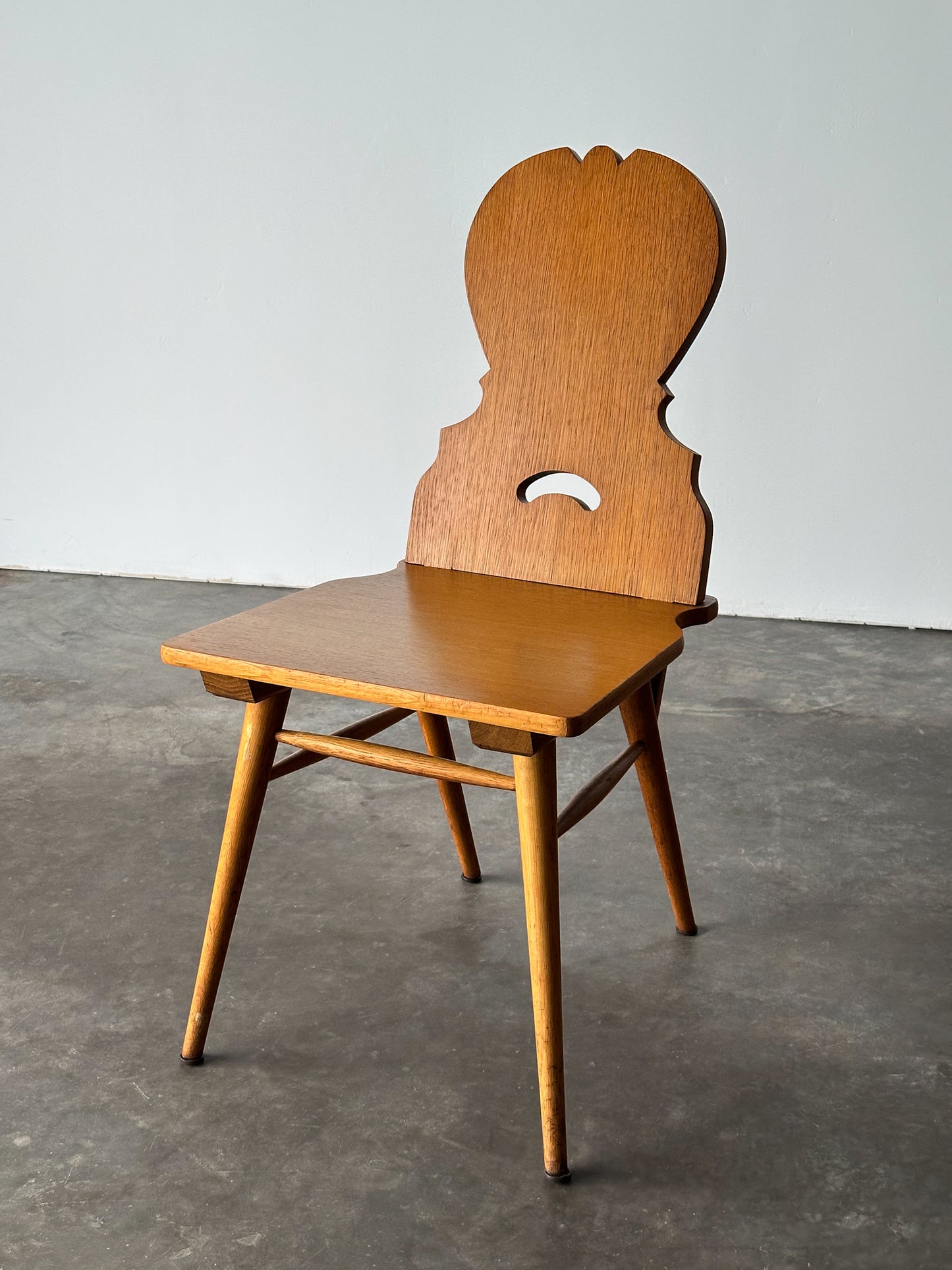 Swiss Alpine Stabelle Oak Dining Set, Mid-Century, Set of 5