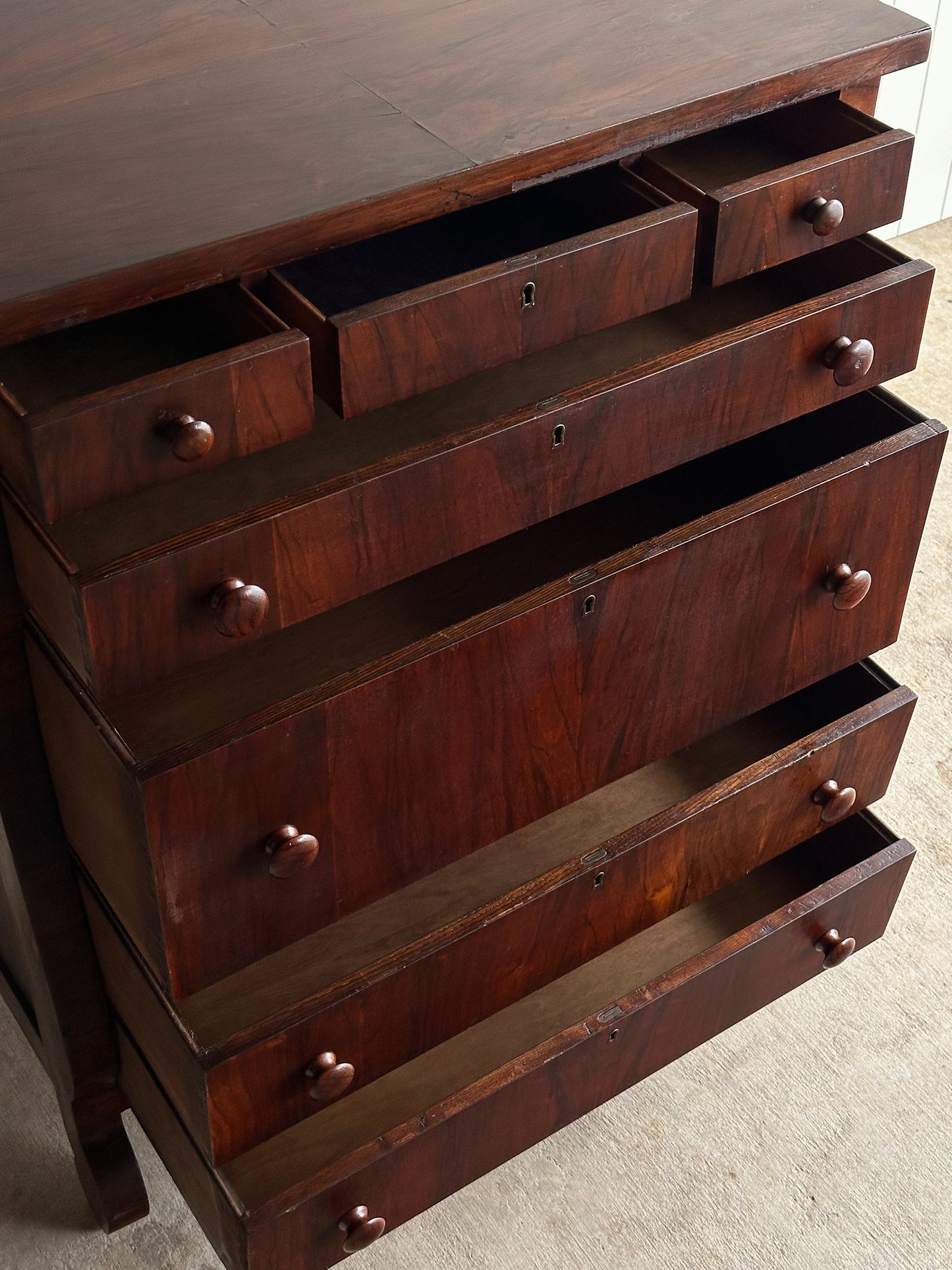 Late 19th Century Rosewood Seven-Drawer Chest, C. 1880
