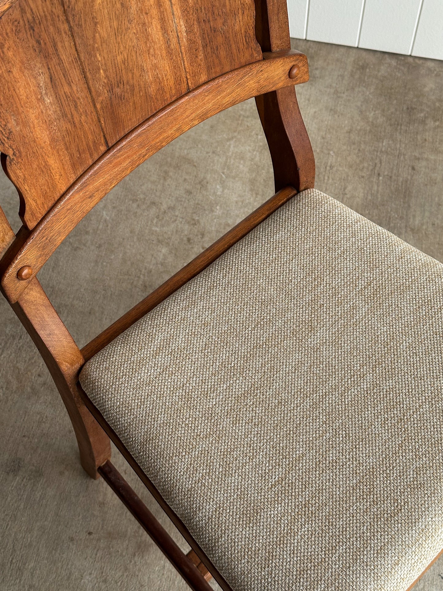 Set of Four Antique English Oak Dining Chairs, C. 1900