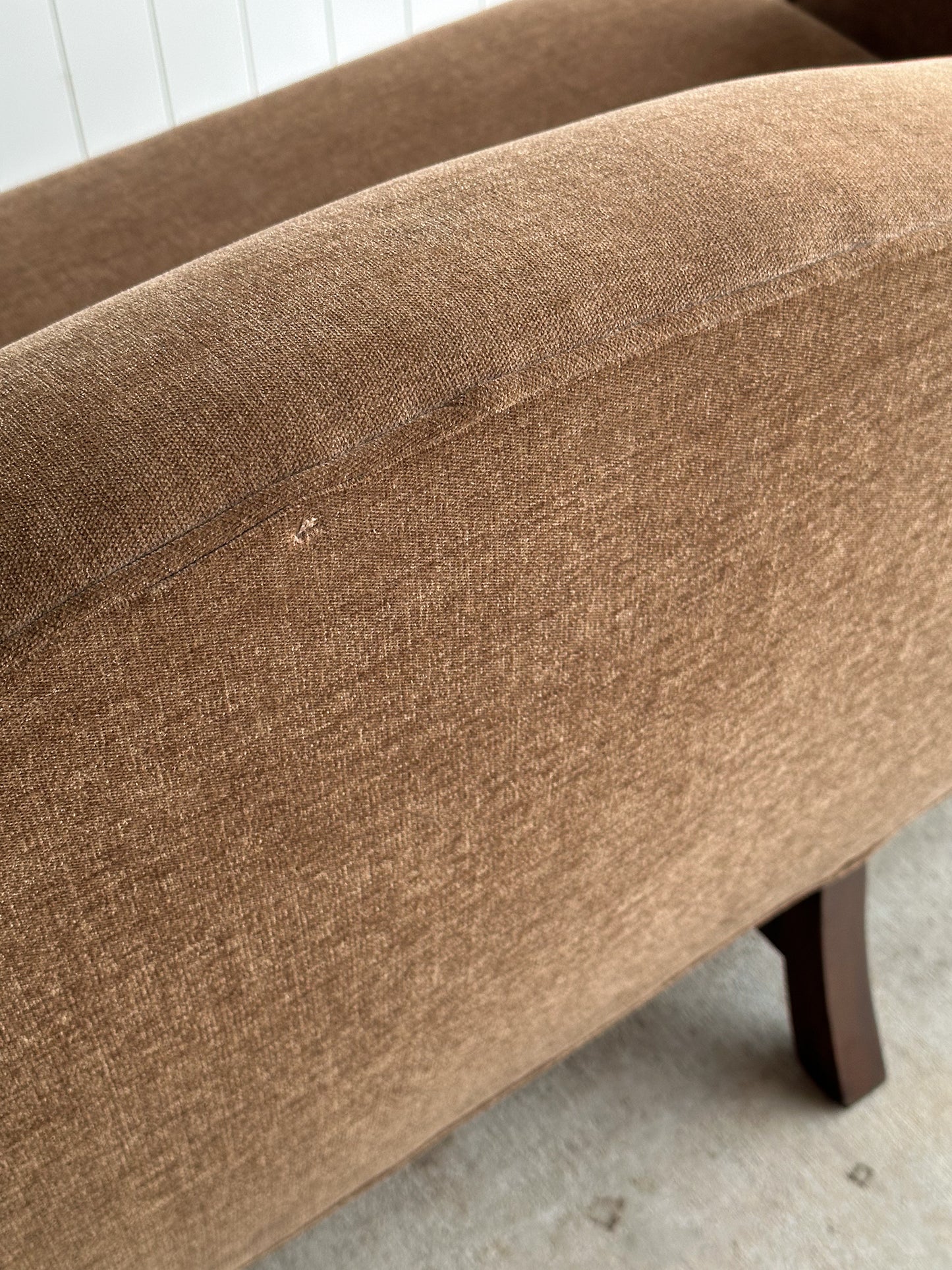 Vintage Camelback Chippendale-Style Sofa