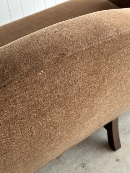 Vintage Chippendale-Style Camelback Sofa