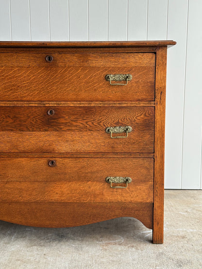 Late 19th Century Antique Oak Chest of Drawers
