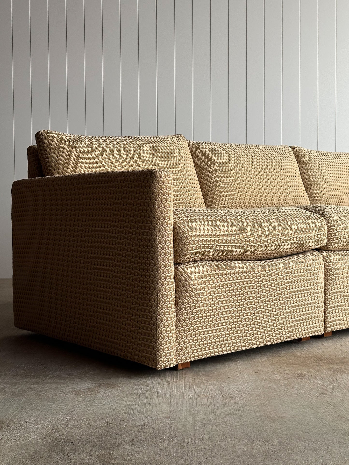 Vintage Three-Piece Modular Lounge Sectional Sofa, Charles Pfister for Knoll