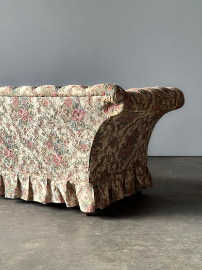 Napoleon III Tufted Chaise Longue, France, 19th Century