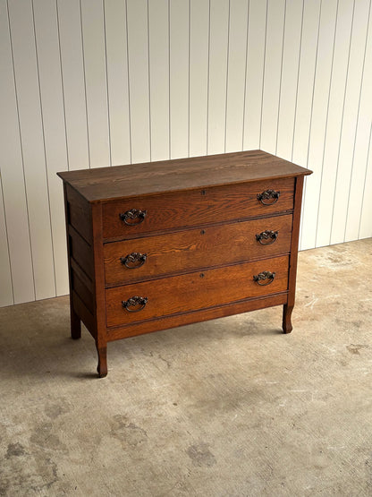 Antique Oak Chest of Drawers, Late 19th Century