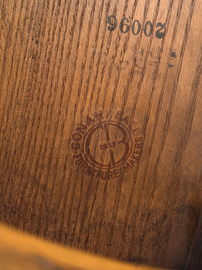 Vintage Conant Ball Oak Windsor Dining Chairs, Set of Six