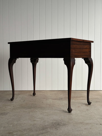 Antique Mahogany Lift-Top Writing Desk Console Table