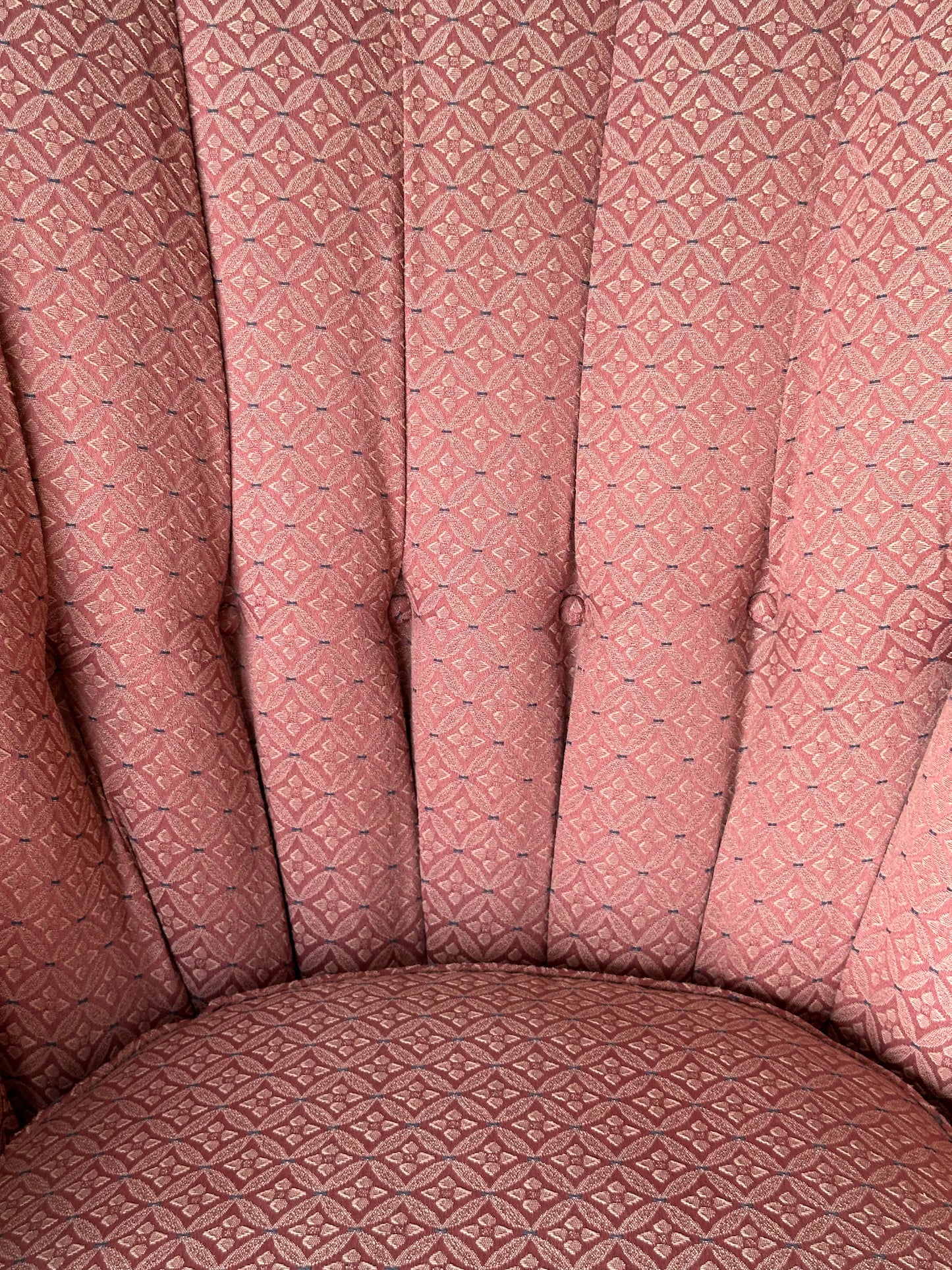 Mid-Century French Provincial Channel-Back Armchair
