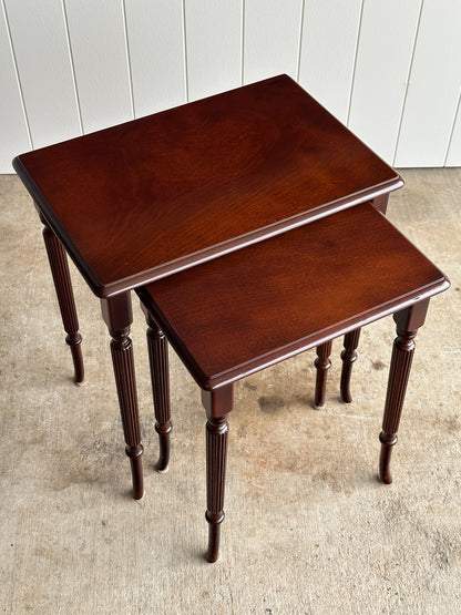 Pair of Vintage Mahogany Nesting Tables