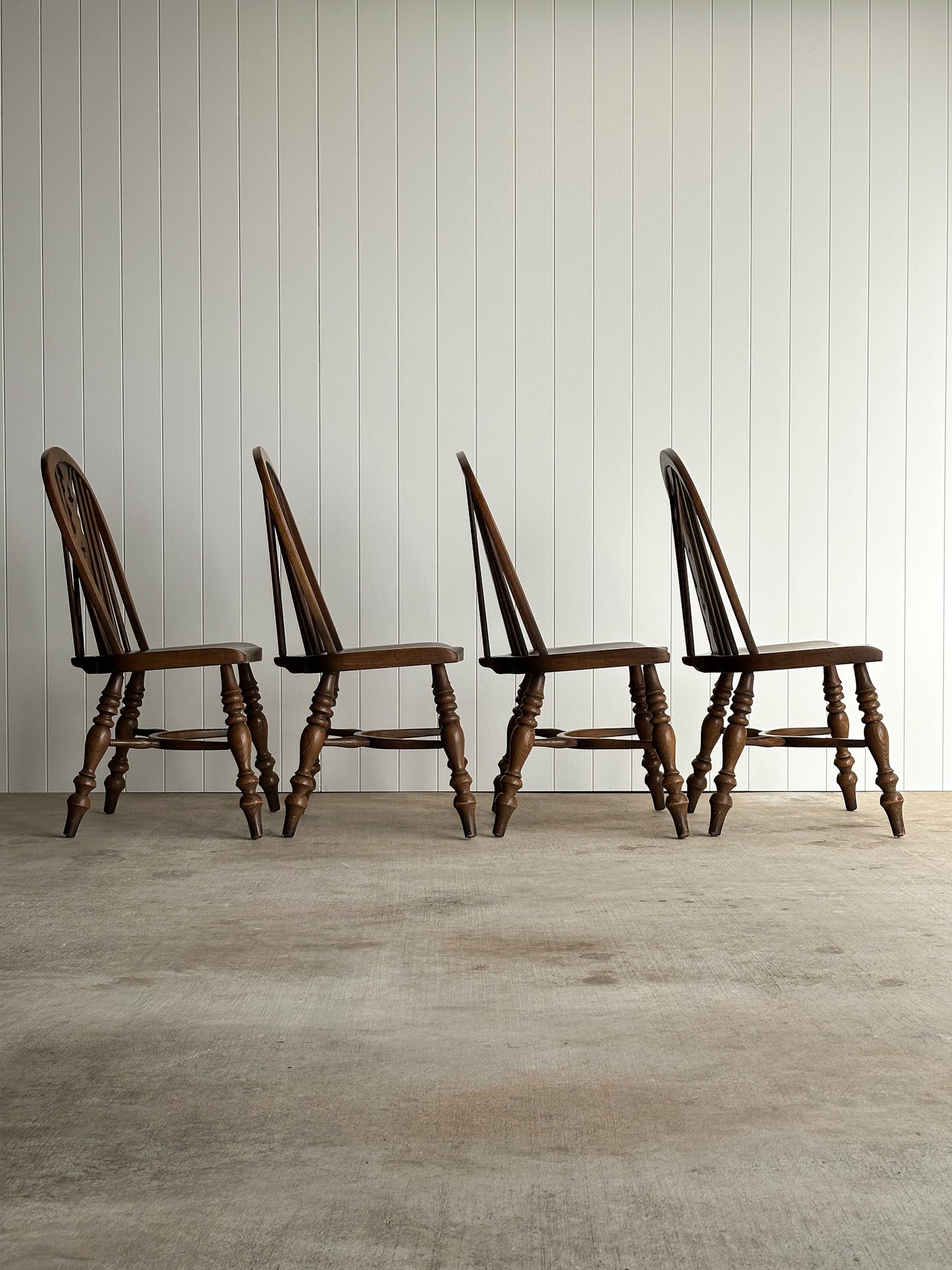 Vintage Conant Ball Oak Windsor Dining Chairs, Set of Six