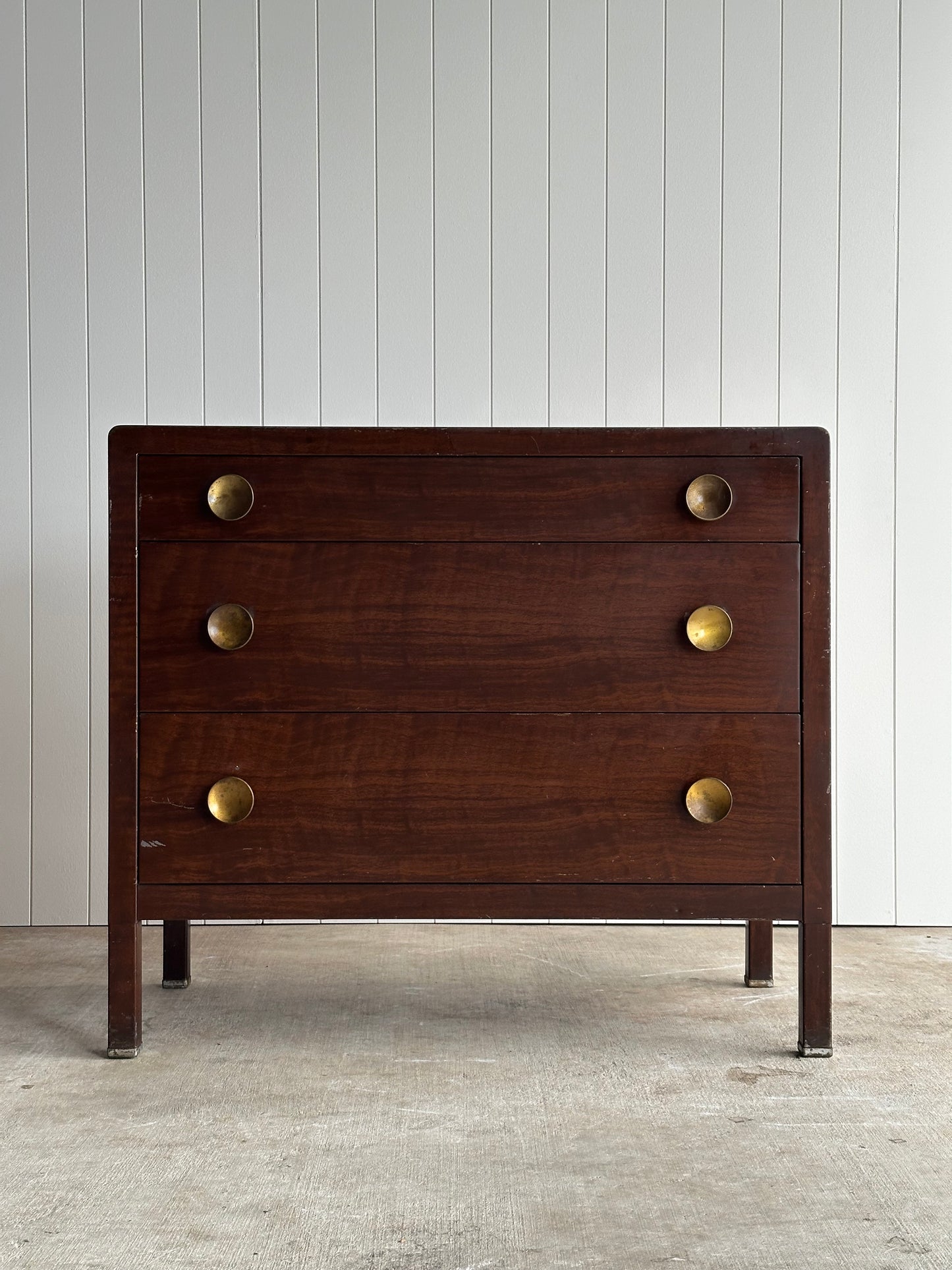 1930s Vintage Norman Bel Geddes Steel Chests of Drawers, Pair