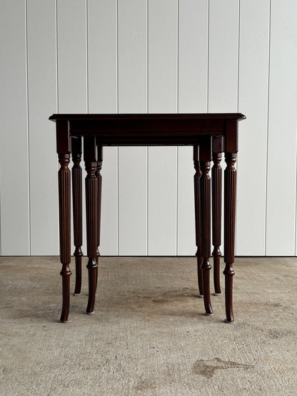 Pair of Vintage Mahogany Nesting Tables