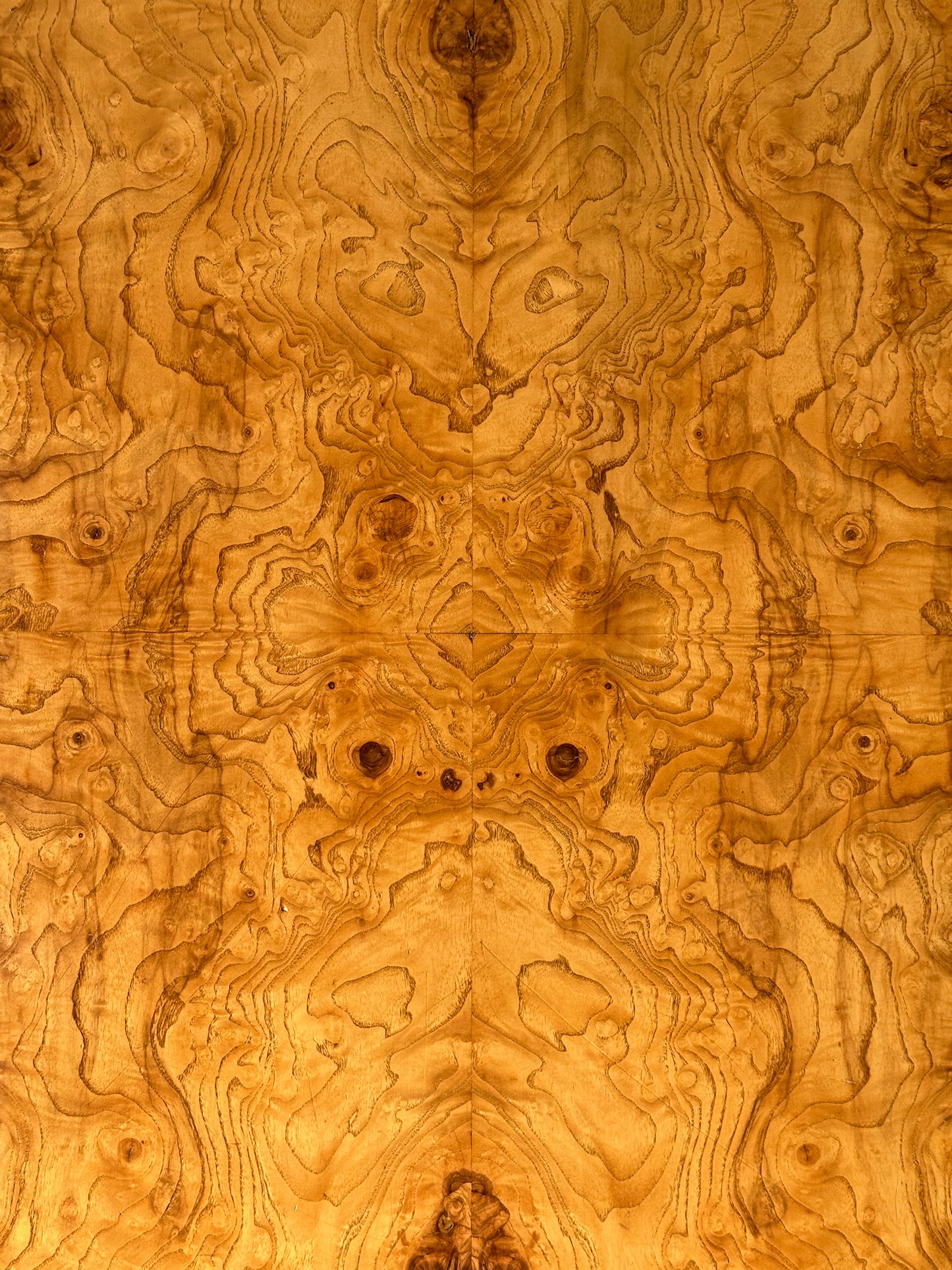 Lane Burl Wood Extendable Parsons Dining Table in the Style of Milo Baughman, 1970s